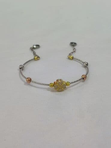 свадебные платья от производителя: Серебряный браслет 925 с напылением жёлтое золото Дизайн под Ванклиф — 4