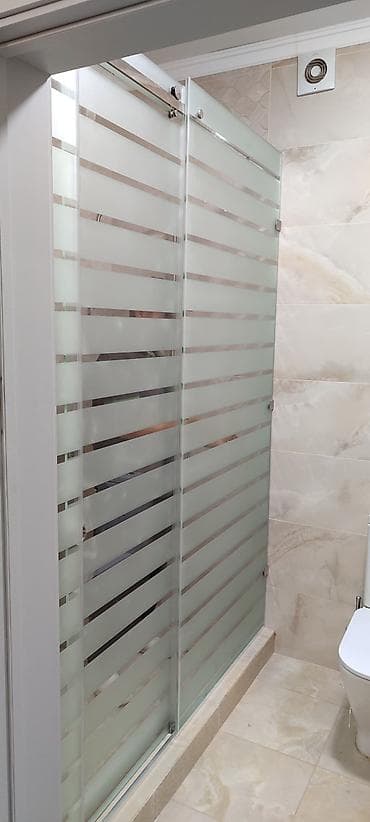 дверной добор: Раздвижная душевая перегородка из закалённого стекла - Конструкция — 2