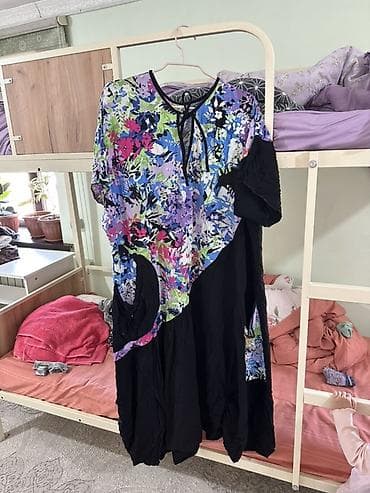 Костюмдар: Күнүмдүк көйнөк, Туркия, Жай, Узун модель, Оверсайз, 5XL, Стандарт — 2