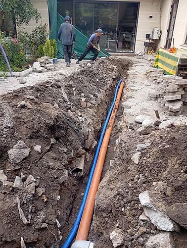 монолитные работы: Монтаж наружной канализации и водоснабжения под ключ - Земляные — 2