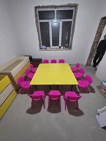 Офис эмереги: Балдар үчүн отургуч, Жаңы, Жыгач, түсү - Сары, Акысыз жеткирүү — 7