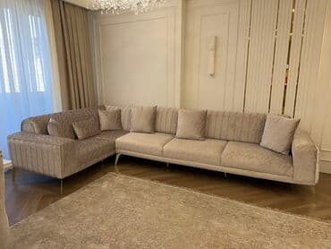 современные угловые диваны: Угловой диван, C подушками — 4