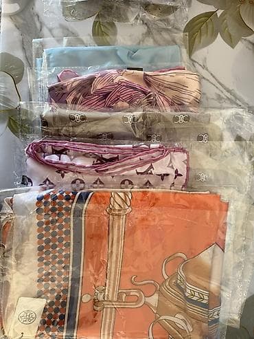 массивные шарфы: Комплект женских платков/шарфов - Ассорти из нескольких моделей и — 2