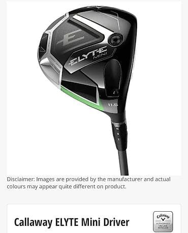 Спорт жана эс алуу: Callaway ELYTE Mini Driver (Graphite) Для гольфа. Компактный драйвер — 3