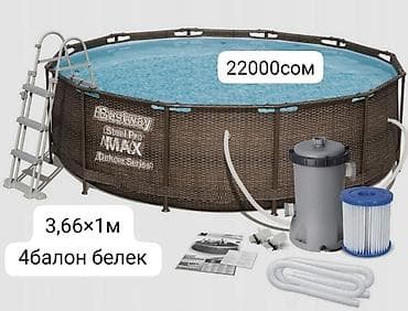 Каркасный бассейн Bestway Steel Pro MAX (Deco серия, «под ротанг») — 2