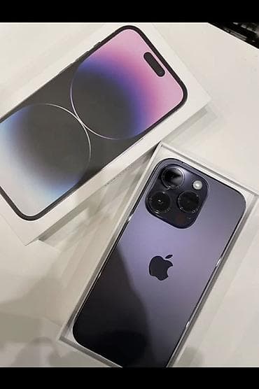 IPhone 14 Pro, 256 ГБ, Deep Purple, Зарядное устройство, Защитное стекло, Чехол, 89 % — 2