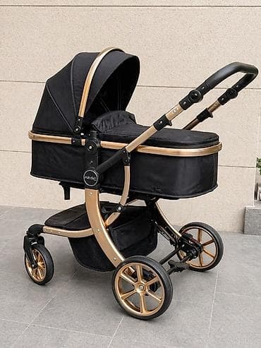 Детская коляска-люлька 2-в-1 - Просторная люлька с жестким дном и