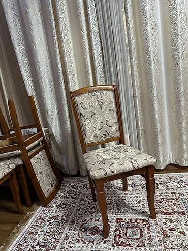 Стулья, табуретки: Стул для кухни, Б/у, Дерево, цвет - Бежевый — 1