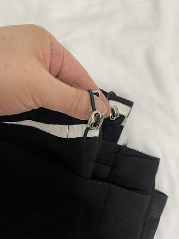 спортивные брюки мужские хлопок: Черные широкие спортивные брюки с лампасами - Размер: L (указан на — 2