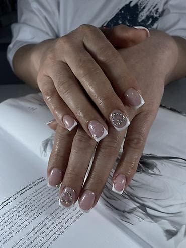 горячие камни: Маникюр, снятие, гель-лак, наращивание, укрепление френч и простые — 1