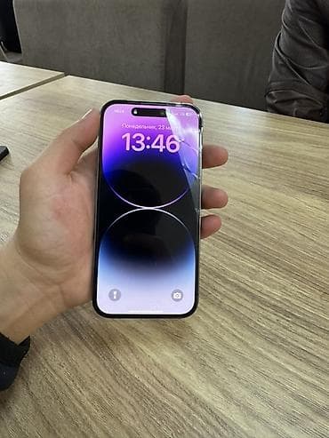 appl: IPhone 14 Pro, Б/у, 128 ГБ, Deep Purple, Коробка, 79 % — 2