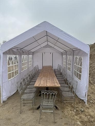 Аренда уличного тентового шатра с мебелью для мероприятий