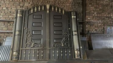 купить ворота с калиткой бу бишкек: Откатные ворота Металлические — 3