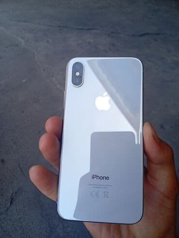 айфон х: IPhone X, Колдонулган, 256 ГБ, Ак, 100 % — 2