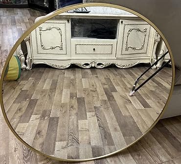 Декор жана интерьер: Настенное зеркало б/у, состояние отличное, диаметр 70см.( ободок — 3