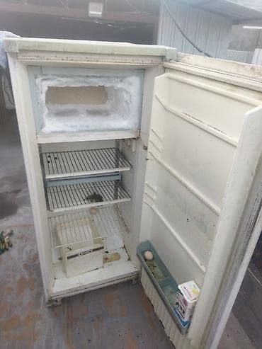 стоящий холодильник: Однокамерный холодильник с морозильным отсеком сверху. Характеристики — 1