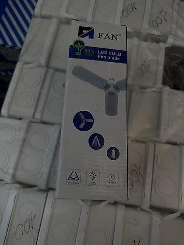 Складная светодиодная лампа FAN с лопастями (LED Bulb Fan blade) -