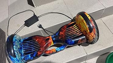 гираскутор: Гироскутер с ярким огненно‑ледяным принтом + зарядное устройство — 1