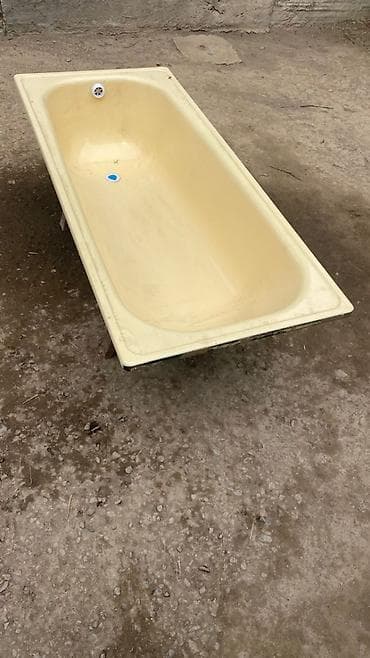 балон бассейн: Прямоугольная ванна из акрила/стального композита светло‑кремового — 2