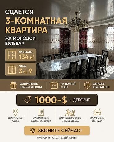 3 бөлмө, Кыймылсыз мүлк агенттиги, Толугу менен эмереги бар