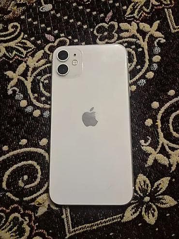 запчасти айфон: IPhone 11, Б/у, 128 ГБ, Белый, Зарядное устройство, Чехол, 91 % — 1