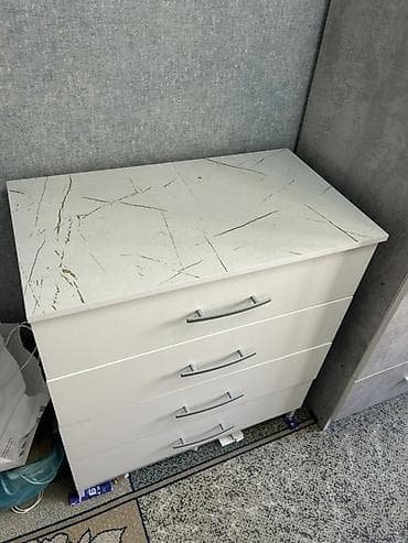 туалетный столики: Комод для одежды, Без зеркала, цвет - Белый — 1