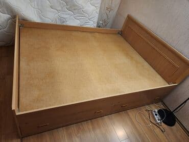 Шкафы: Кровать с подъемным основанием и ящиками для хранения - Материал — 7