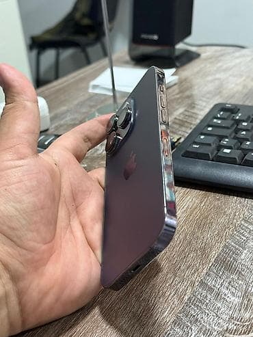 8 iphone: IPhone 14 Pro, Б/у, 128 ГБ, Deep Purple, Защитное стекло, Чехол, Кабель, 75 % — 4