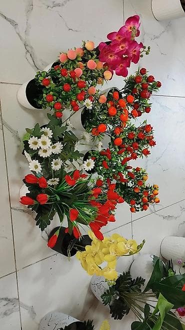 уголь с доставкой бишкек: Искусственные цветочные композиции в кашпо - Большие напольные — 2