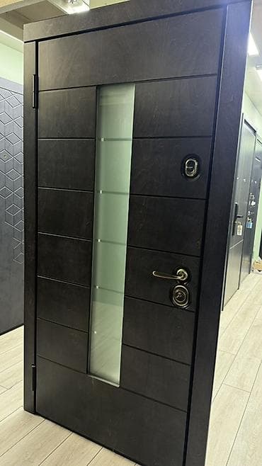 кованые: Двери для домов и квартир, Металлическая, Со стеклом, цвет - Серый — 10