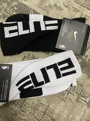 ноский: Носки Nike elite Белые и черные Тонкие для баскетбольных носков 1 — 3