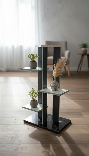 шкаф для вещей с полками: Этажерка для цветов, Новый, ЛДСП, Самовывоз — 1