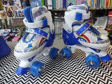 Детские скейты: Детские роликовые коньки-квадро (4 колеса) с регулировкой размера — 1