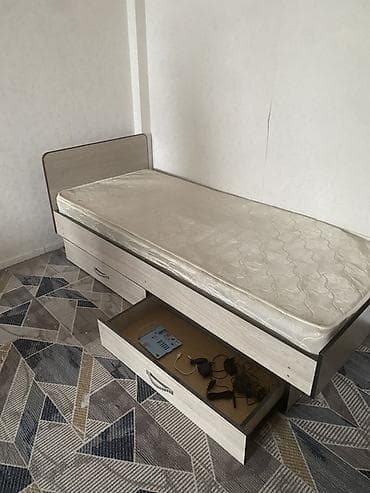 Мебель: Односпальная кровать, С матрасом, длина - 195 см — 2
