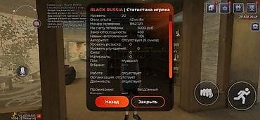 Жумуш: Игровой аккаунт Black Russia (Mobile) Характеристики: - Уровень: 20 - — 4