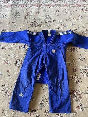 Кимоно для дзюдо Adidas, синее - Комплект: куртка и штаны. - Цвет — 3