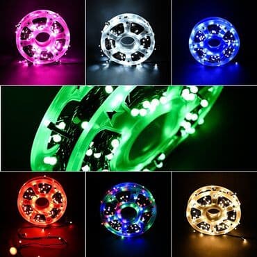 мощные садовые фонари на солнечных батареях: Уличная гирлянда 50 м Прекрасно подходит для украшения дома — 1