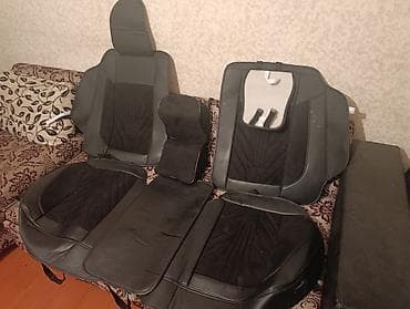 кожа для машины: Чехлы С подушкой, цвет - Черный, Б/у, Самовывоз — 2