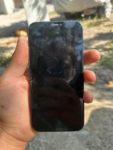 IPhone 12, Б/у, 64 ГБ, Черный, Чехол, 93 % — 1