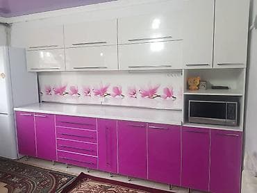Кухонный гарнитур, цвет - Розовый