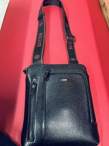 для паспорта: Классическая сумка, Butun, Материал: Натуральная кожа, Застежка на молнии, Мужские — 1