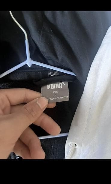 зипка худи: Мужская толстовка, L, Стандарт, Puma, Б/у, цвет - Черный, Бесплатная доставка — 2