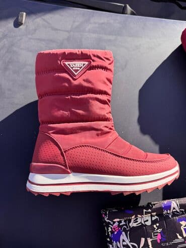 сапоги зимние на высоких каблуках: Женские зимние дутики/сникерсы - Цвет: черный, глянцевый — 8