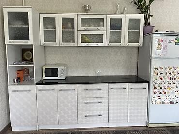 пластиковые панорамные окна: Кухонный гарнитур, цвет - Белый, МДФ — 1