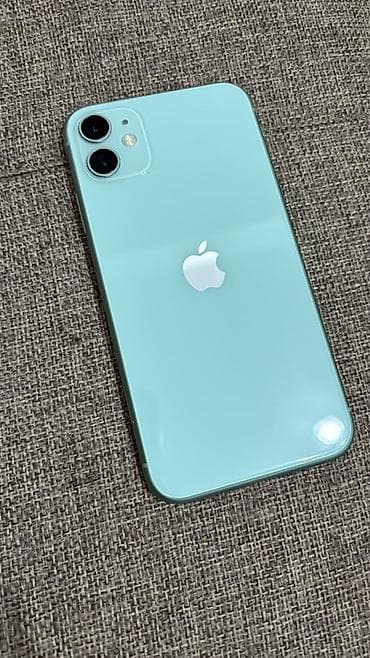 IPhone 11, Б/у, 128 ГБ, Зеленый, Чехол, 74 %