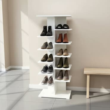 Тумба для обуви O002 Белый – стильный и функциональный обувной стеллаж