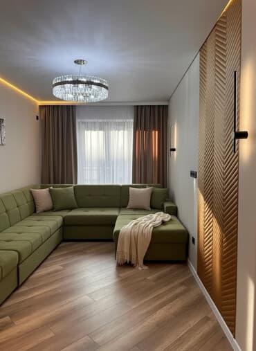 купить 3 кв 106 в мкр асанбай бишкек: 3 комнаты, 97 м², Элитка, 12 этаж, Евроремонт — 1