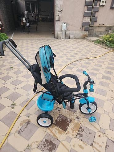 Спорт и хобби: Детский трехколесный велосипед с родительской ручкой состоянии буу — 3