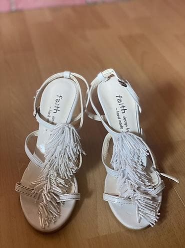 Сабо: Женские босоножки Faith — hand made. - Цвет: молочно‑белый. - Дизайн — 4