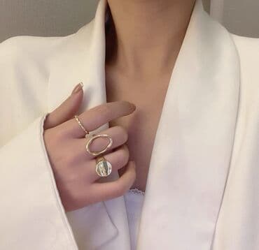 где можно купить обручальные кольца недорого: Набор стильных колец в минималистичном дизайне (3 штуки) Состав — 1